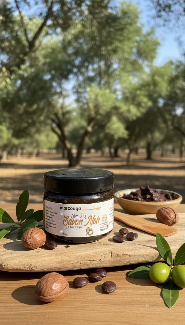 savon noir à l'huile d'argan
