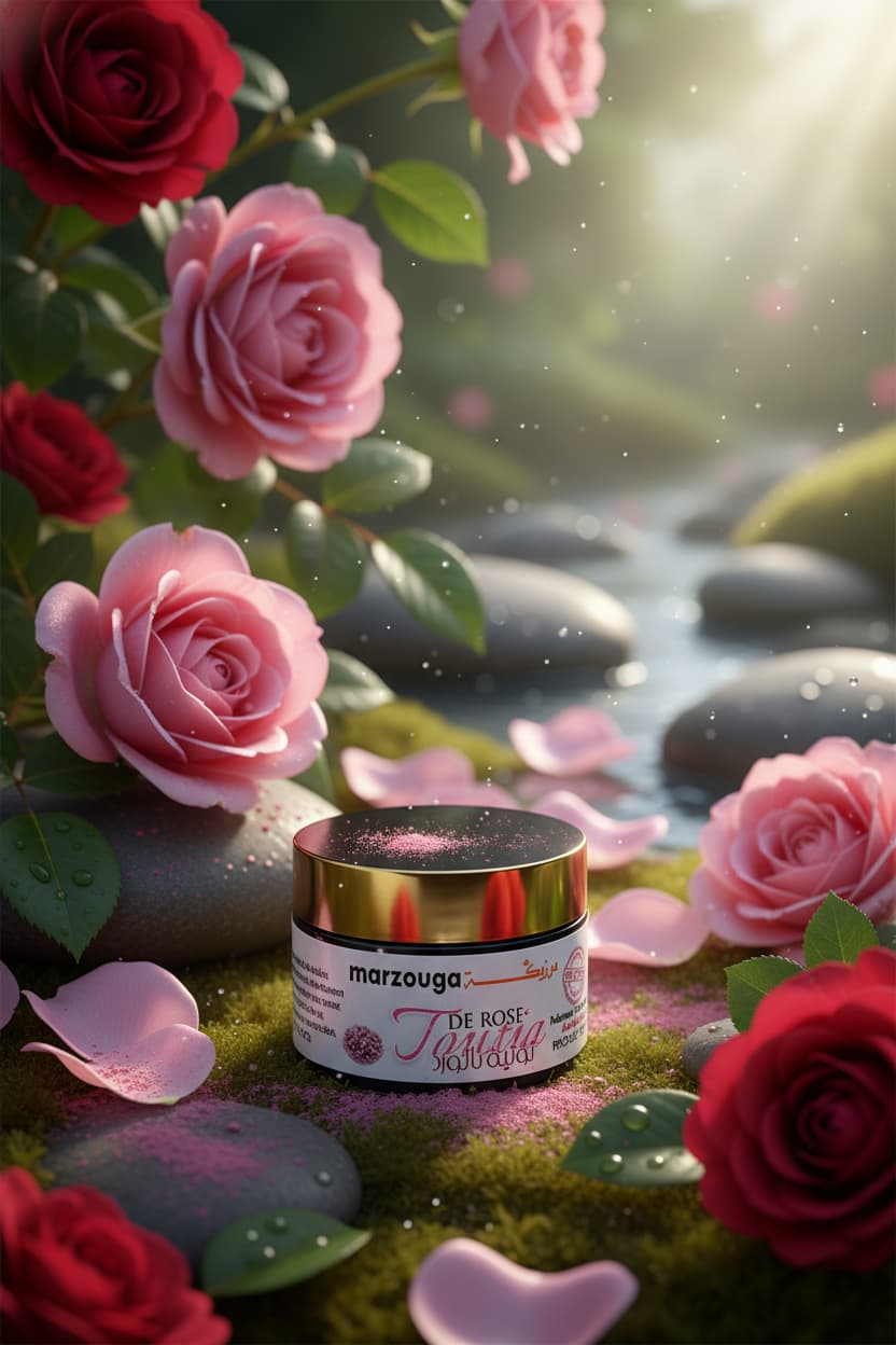 toutia en poudre à la rose