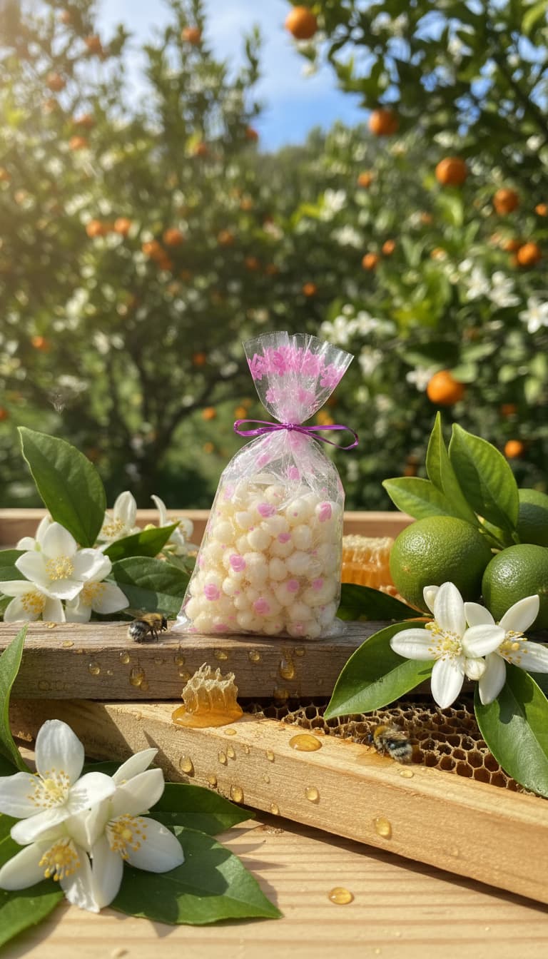sachets parfumés (miel, fleur d'oranger, jasmin)